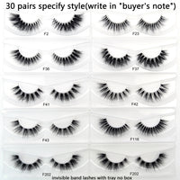 Visofree 30/40/100 Pairs Lashes Bulk Mink Eyelashes 3D Mink False Eyelashes 100% Cruelty-free Dramatic Eyelashes 25mm 5D Lashes