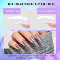 Makartt Glitter Poly Nail Extension Kit, EBEROUGE Set with 12 Color Nail Nude Gray Blue Extension Gel with Base Top Coat Brushes