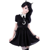 Women Moon Short Sleeve Dress