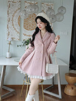 Winter Pink Sweet Elegant Dress