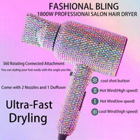 Crystal Hair Flat iron Bling Hair Dryer Rhinestone Wig Brush  Crystal Hot tools Hair Boutique