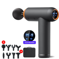 New Massage Gun Massager LCD Screen 99Gears 8Heads Electric Fascia Gun for Neck Foot Body Massager