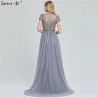 SERENE HILL - Original Dubai Crystal Short Sleeve Evening Dresses Design 2021 Luxury Mermaid Sexy Formal Dress Serene Hill LA60960