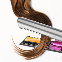 Flat Iron Mini 2 IN 1 Roller USB 4800mah Wireless Hair Straightener with Charging Base Portable Cordless Curler Dry and Wet Uses