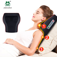 3 in 1 Newest Massage Pillow with Car Home Duel Use Easy Carry Neck Back Shoulder Waist Body Massager Gift Relief Pain EU plugs