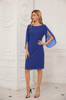 GRACE KARIN Womens Chiffon Dresses Flutter Sleeve Party Wedding Cocktail Dress Size 8-20 10 Aegean Blue