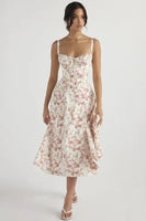 Sleeveless Elegant Flowers Dress