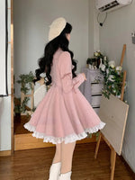 Winter Pink Sweet Elegant Dress