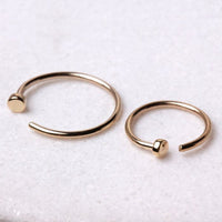 14Kt Yellow Gold Nose Hoop Ring