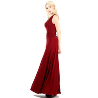 EVANESE INC - Original Women's Classic Elegant Cowlneck Sexy Long Gown Sleeveless Dress