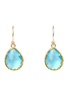 Petite Drop Earrings Blue Topaz Hydro Gold