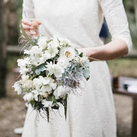 BLUSHFASHION - Original Midi Lace Bridal A-Line Wedding  Skirt #3020