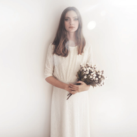 BLUSHFASHION - Original Midi Lace Bridal A-Line Wedding  Skirt #3020