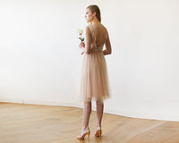 BLUSHFASHION - Original Pink Tulle and Lace Sleeveless Short Dress  #1159