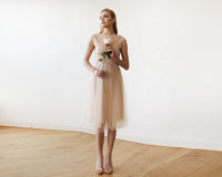 BLUSHFASHION - Original Pink Tulle and Lace Sleeveless Short Dress  #1159