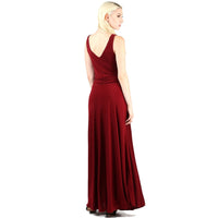 EVANESE INC - Original Women's Classic Elegant Cowlneck Sexy Long Gown Sleeveless Dress
