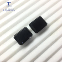 Natural Oct12*16mm Black Spinel 35.2ct Two Pieces in One Lot Natural Gemstone for Diy Silver Jewelry