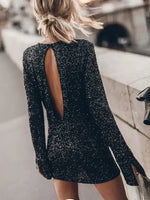 Shiny Sequins Mini Dress