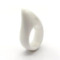 Shark Ring - White Fossil Stone