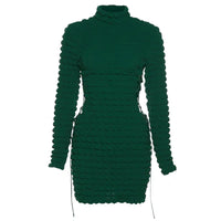 Bubble Textured Mini Dress Chic