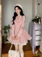 Winter Pink Sweet Elegant Dress