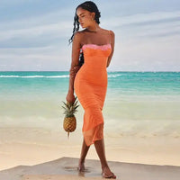 Bodycon Maxi Dress Women Robe