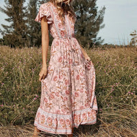 Vneck Dress Floral Spring and Summer