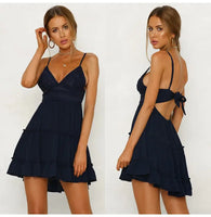 Lace Sleeveless Spaghetti Strap Dress