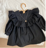 Baby Girl Cotton Ruffle Long Sleeve Dress