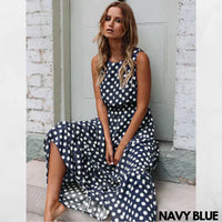 Dotted Long Flowing Summer Dress