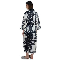 SHARON TATEM LLC - Original Oriental Print Maxi Satin Kimono