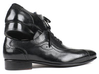 Paul Parkman Handmade Lace-Up Casual Shoes for Men Black (ID#84654-BLK)