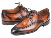 Paul Parkman Ghillie Lacing Brown Burnished Dress Shoes (ID#GU567BRW)