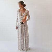 BLUSHFASHION - Original Bestseller Vintage Style Long Sleeves Lace Wedding Dress #1258