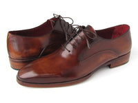 Paul Parkman Plain Toe Brown Calfskin Oxfords (ID#019-BRW)