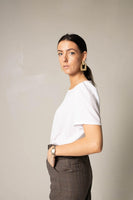 LE REUSSI - Original Elegant Round Neck Blouse in White