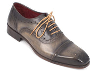 Paul Parkman Men's Captoe Oxfords Gray (ID#024-GRAY)