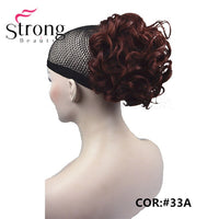 StrongBeauty Short Ponytail Hair Piece Extension Synthetic Hair Wavy Claw Clip in/on Hairpiece COLOUR CHOICES