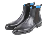 Paul Parkman Black & Gray Chelsea Boots (ID#BT661BLK)