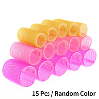 15/12/10/6pcs/Lot 3 Size Hairdressing Home Use DIY Magic Large Self-Adhesive Hair Rollers Styling Roller Roll Curler Beauty Tool