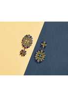 Original Babylon Multicoloured Flower Drop Earring Rosegold