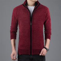 LISEAVEN - Original Sweater Thick Warm for Mens Cardigan Slim Fit Jumpers Knitwear Warm Autumn Korean Style Casual Clothing Men Cardigans