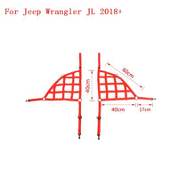 SHINEKA for Jeep Wrangler JK JL 2007-2020+ Car Trunk Roof Luggage Carrier Cargo Basket Trail Net for Wrangler JK JL Accesorries