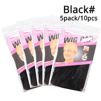 Clearance Quality Deluxe Wig Cap Hair Net for Weave 10pcs=5packs Hair Wig Nets Stretch Mesh Wig Cap for Making Wigs Free Size