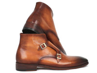 Paul Parkman Double Monkstrap Boots Brown (ID#8154-BRW)