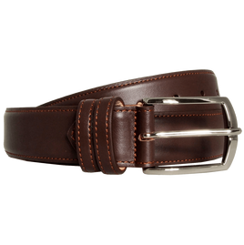 34 Mm Sartorial Buffed Leather Belt Brown