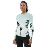 FIND YOUR COAST APPAREL - Original Women's Palm Tree Performance Rash Guard UPF 40+