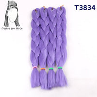 Desire for Hair 10packs Per Lot 24inch 100g Synthetic Braiding Hair Jumbo Braids 3 Tone Omber Blonde Lavender Color