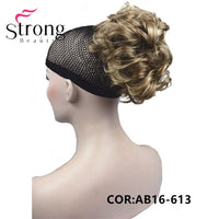 StrongBeauty Short Ponytail Hair Piece Extension Synthetic Hair Wavy Claw Clip in/on Hairpiece COLOUR CHOICES