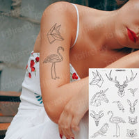 New Hot Halloween Bull Head Face Sticker Neck Hand Back Body Paint Temporary Tattoo Sticker Sword Letter Tatoo Large Cool Design